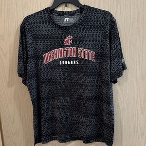 Russell Athletic Black and Gray Graphic Tee